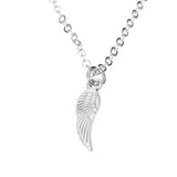 Beautiful Unique Vertical Hanging Wing Design Solid White Gold Pendant By Jewelry Lane