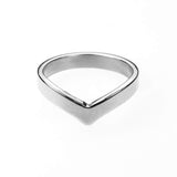 Beautiful Unique Wishbone Design Solid White Gold Ring By Jewelry Lane