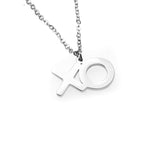 Beautiful XO Hugs And Kisses Solid White Gold Pendant By Jewelry Lane