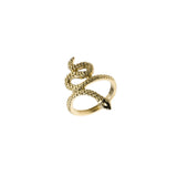 Charming Unique Snake Design Solid Gold Ring By Jewelry Lane