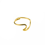 Simple Unique Adjustable Polished Solid Gold Ring By Jewelry Lane
