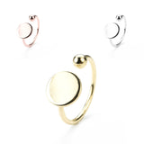 Stylish Unique Circle Disc Stacker Solid Gold Rings By Jewelry Lane