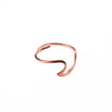 Simple Unique Adjustable Polished Solid Rose Gold Ring By Jewelry Lane