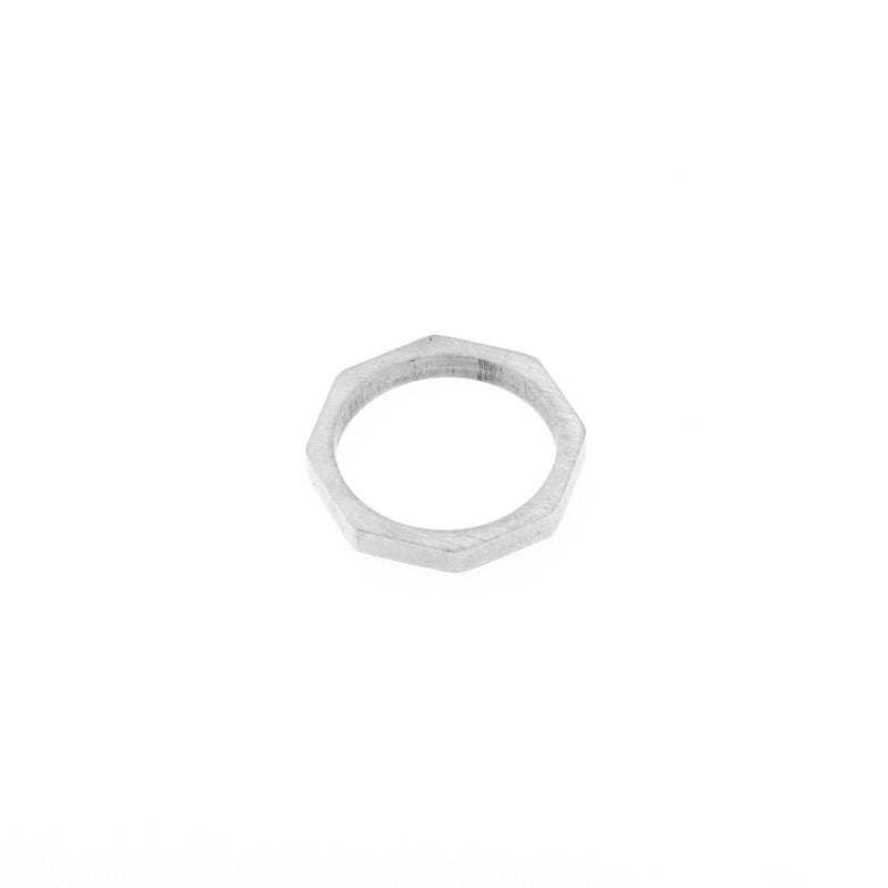 Beautiful Unique Modern Bolt Design Solid White Gold Ring By Jewelry Lane