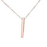Rose Gold Bar Pendant Necklace by Jewelry Lane