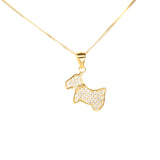 Gold Chic Dog Pendant by Jewelry Lane