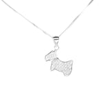 White Gold Chic Dog Pendant by Jewelry Lane