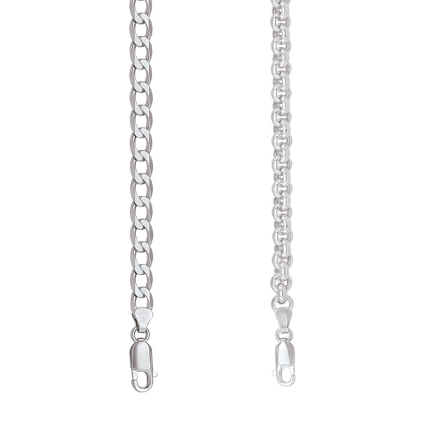 Elegant Thick Solid White Gold Chain By Jewelry Lane