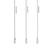 Elegant Thin Solid White Gold Chain By Jewelry Lane