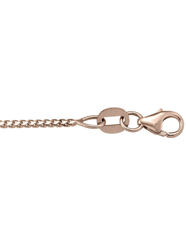 Solid Rose Gold Fancy Link style chain by Jewelry Lane